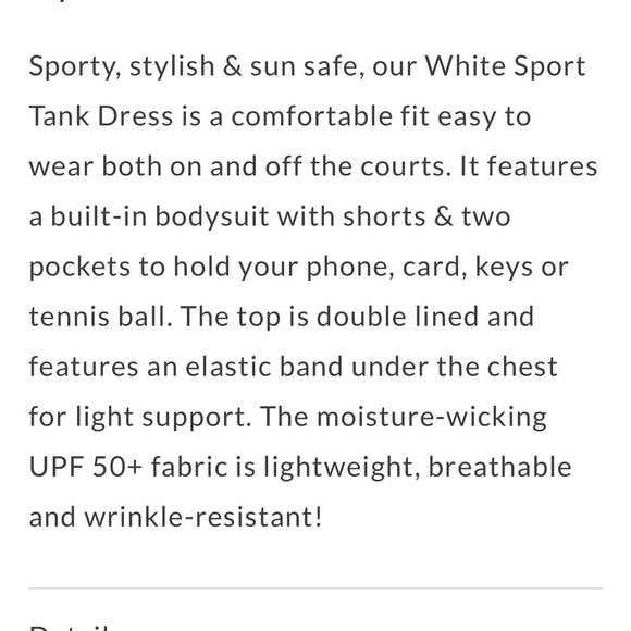 NWT Cabana Life White UPF 50 active dress medium - Picture 11 of 12